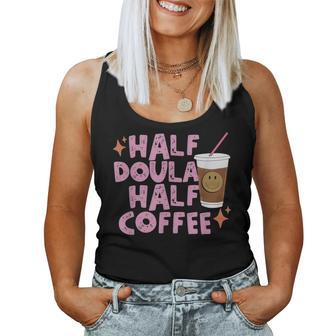 Coffee Graphic Half Doula Half Coffee Doula Women Tank Top - Monsterry UK