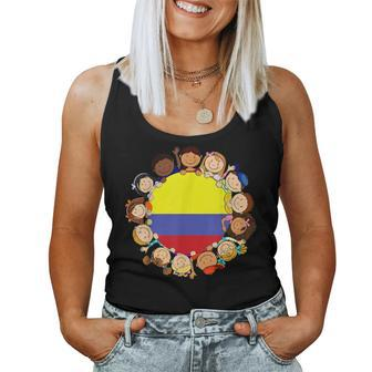 Colombia Flag Hispanic Heritage Month Kid Boy Girl Colombian Women Tank Top - Monsterry AU