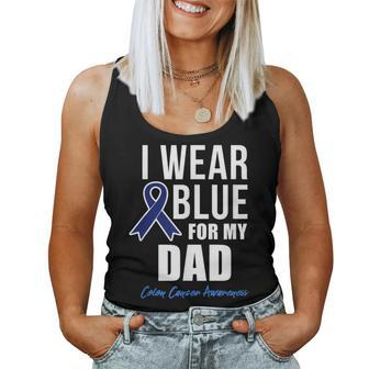 Colon Cancer I Wear Blue For My Dad Men Women Tank Top | Mazezy