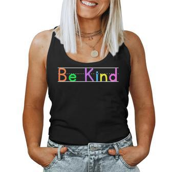 Colorful Be Kind Primary Style Boys Girls Teachers Women Tank Top - Monsterry