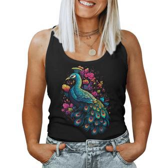Colorful Peacock For Peacock Lovers Womens Girls Men Boys Women Tank Top | Mazezy