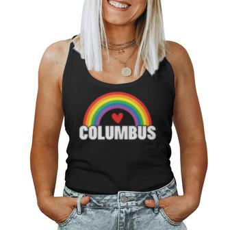 Columbus Gay Pride Month Festival 2019 Rainbow Heart Women Tank Top | Mazezy