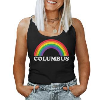 Columbus Rainbow Lgbtq Gay Pride Lesbians Queer Women Tank Top | Mazezy