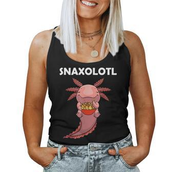 Cool Axolotl For Men Women Snack Mexican Salamander Biology Women Tank Top | Mazezy