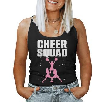 Cool Cheer Squad For Women Mom Girls Cheerleader Cheer Flyer Women Tank Top Weekend Graphic - Seseable
