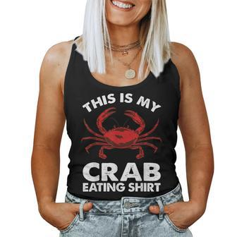 Cool Crab For Men Women Crab Eating Crab Boil Lover Crabs Women Tank Top | Mazezy