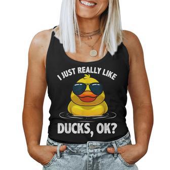 Cool Ducks For Men Women Duck Lovers Owner Duck Hunting Bird Women Tank Top Basic Casual Daily Weekend Graphic - Thegiftio UK