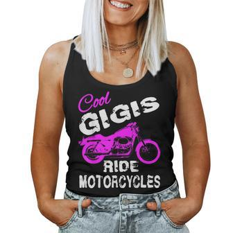 Cool Grandma Nana Gigi Rides Motorcycle Women Tank Top | Mazezy
