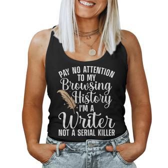 Cool Writer For Men Women Author Journalist Writing Poetry Writer Women Tank Top | Mazezy