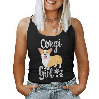 Corgi Girl Women Puppy Mom Dog Mama Lover Women Tank Top | Mazezy