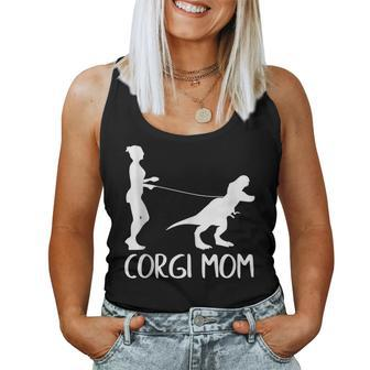 Corgi Mom Dog Dinosaur Corgi Mama Women Tank Top | Mazezy