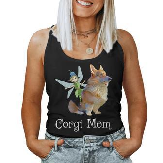 Corgi Mom Pembroke Welsh Corgi & Fairy Retro Dog Lover Women Tank Top | Mazezy