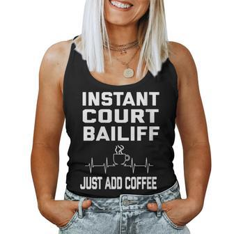 Court Bailiff Coffee Lover Coffee Humor Ekg Women Tank Top | Mazezy