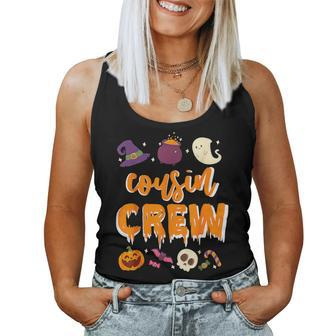 Cousin Crew Cute Ghost Pumpkin Halloween Costume Women Tank Top | Mazezy
