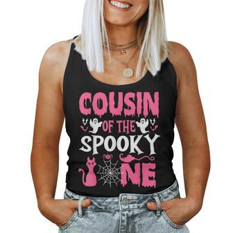 Cousin Halloween 1St Birthday Cousin Of The Spooky One Girl Women Tank Top | Mazezy