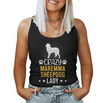 Crazy Maremma Sheepdog Lady Dog Lover Women Tank Top | Mazezy