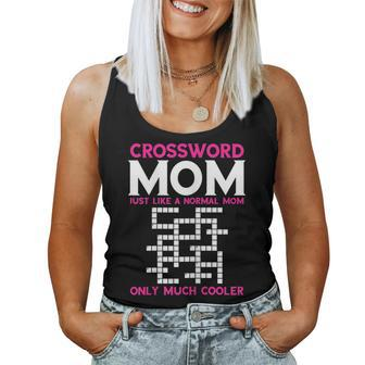 Crossword Mom Cruciverbalist Solves Crossword Word Puzzle Women Tank Top | Mazezy