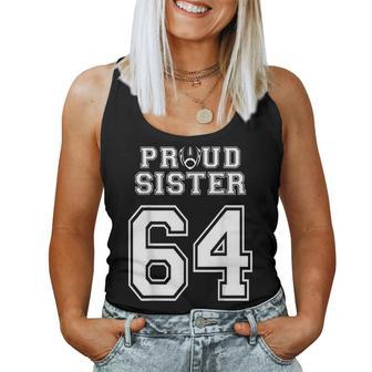 Custom Proud Football Sister Number 64 Personalized Women Women Tank Top | Mazezy