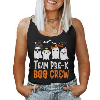 Cute Ghost Team Pre K Boo Crew Halloween Teacher Student Women Tank Top - Thegiftio UK