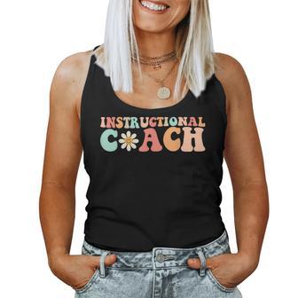 Cute Groovy Instructional Coach Crew Retro Back To School Women Tank Top Weekend Graphic - Monsterry AU