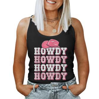 Cute Howdy Western Country Cowgirl Texas Rodeo Women Girls Texas s And Merchandise Women Tank Top | Mazezy