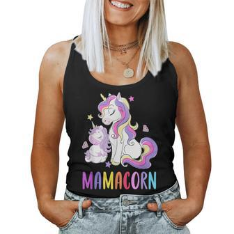 Cute Mamacorn Unicorn 2021 Rainbow Colors Women Tank Top - Seseable