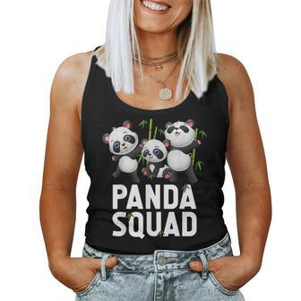 Cute Panda Squad - Panda Family Women Tank Top Weekend Graphic - Seseable