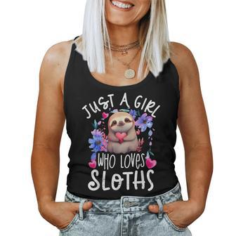 Cute Sloth Sloth Lover Girls Sloth Sloth Sloth Women Tank Top | Mazezy