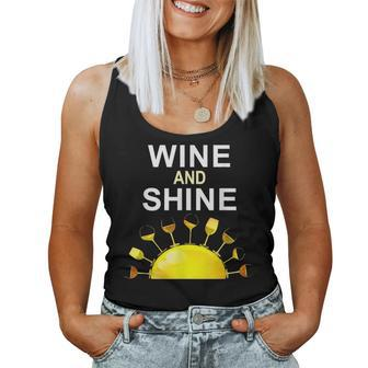 Cute Wine And Shine Wine Drinker Apparel Wine Women Tank Top