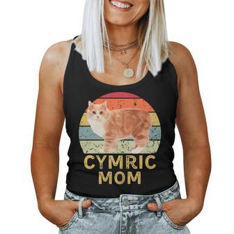 Cymric Cat Mom Retro Vintage Cats Lovers & Owners Women Tank Top | Mazezy