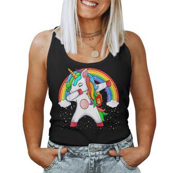 Dabbing Unicorn Back To School First Day Girls Boys Women Tank Top - Seseable