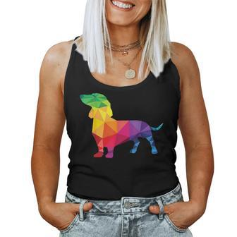 Dachshund Gay Pride Lgbt Rainbow Flag Dog Lovers Lgbtq Women Tank Top | Mazezy