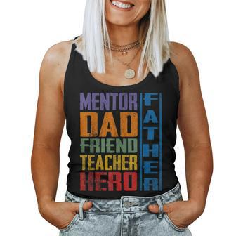 Dad Friend Teacher Fathers Day Women Tank Top | Mazezy CA