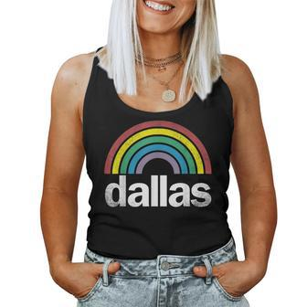 Dallas Rainbow 70S 80S Style Retro Gay Pride Men Women Women Tank Top | Mazezy