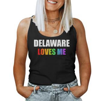 Delaware Gay Pride Lgbt Rainbow Love Lesbian Men Women Women Tank Top | Mazezy