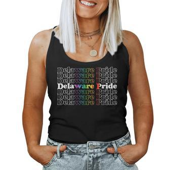 Delaware Pride Lgbt Rainbow Women Tank Top | Mazezy