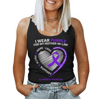 Dementia Mother In Law Purple Mom Alzheimers Awareness Women Tank Top | Mazezy