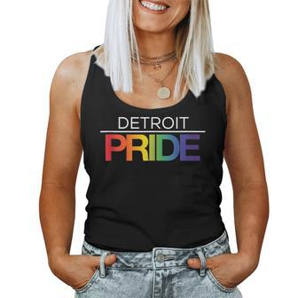 Detroit Pride Lgbtq Rainbow Women Tank Top | Mazezy