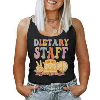Dietary Staff Groovy Hippie Retro Week Appreciation Women Tank Top | Mazezy DE