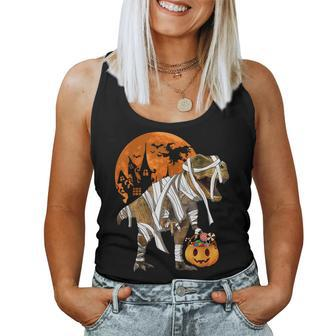 Dinosaur T Rex Mummy Pumpkin Halloween Costume For Boys Kids Mummy Women Tank Top | Mazezy