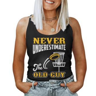 Disc Golf Player Never Underestimate The Old Guy Men Women Tank Top - Monsterry