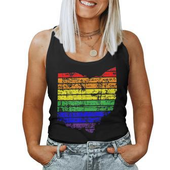 Distressed Ohio Lgbt Rainbow Gay Pride For Men Women Women Tank Top | Mazezy