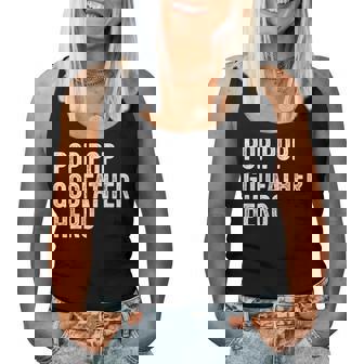 Distressed Pop Pop Godfather Hero Apparel Grandpa Dad Women Tank Top | Mazezy