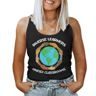 Diverse Learners Unified Classrooms Autism Sped Teacher Women Tank Top - Monsterry