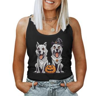 Dog Ghost Halloween Mummy Dog Lover Matching Family Women Tank Top | Mazezy