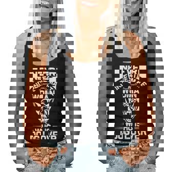 Dog Lover Never Underestimate A Woman Dog Lover Women Tank Top | Mazezy