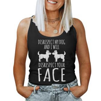 Dog Lover Sarcastic Quote Don't Disrespect My Dog Women Tank Top | Mazezy