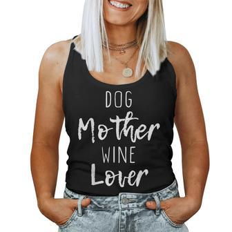Dog Mother Wine Lover Cute Mom Drinking Christmas Women Tank Top | Mazezy UK