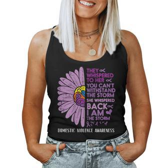 Domestic Violence They Whispered To Her Awareness Girl Women Tank Top - Monsterry