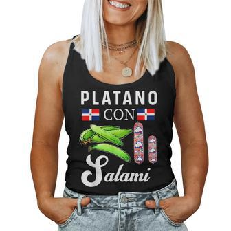 Dominicana Flag Rd Dominican Republic Food Mangu Plantain Women Tank Top Basic Casual Daily Weekend Graphic - Seseable